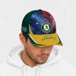 oakland-athletics-cap-custom-galaxy-nebula-green-best-selling.webp