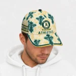 oakland-athletics-cap-personalized-damask-pattern-green-white-best-selling.webp