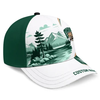 Ohio Bobcats Cap - Customized Flat Illustration Green White