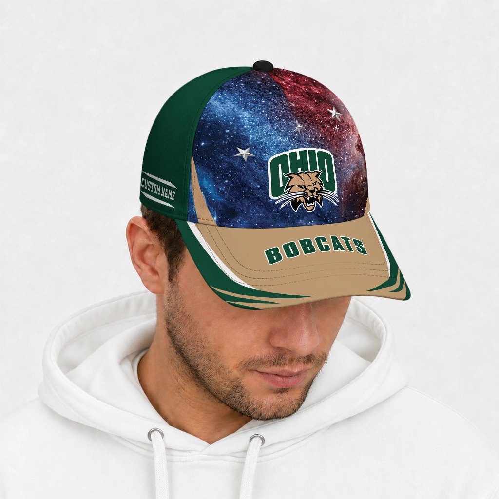 ohio-bobcats-cap-customized-galaxy-nebula-green-new-arrival.webp