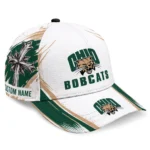 ohio-bobcats-cap-customized-grunge-cross-green-white-best-selling.webp