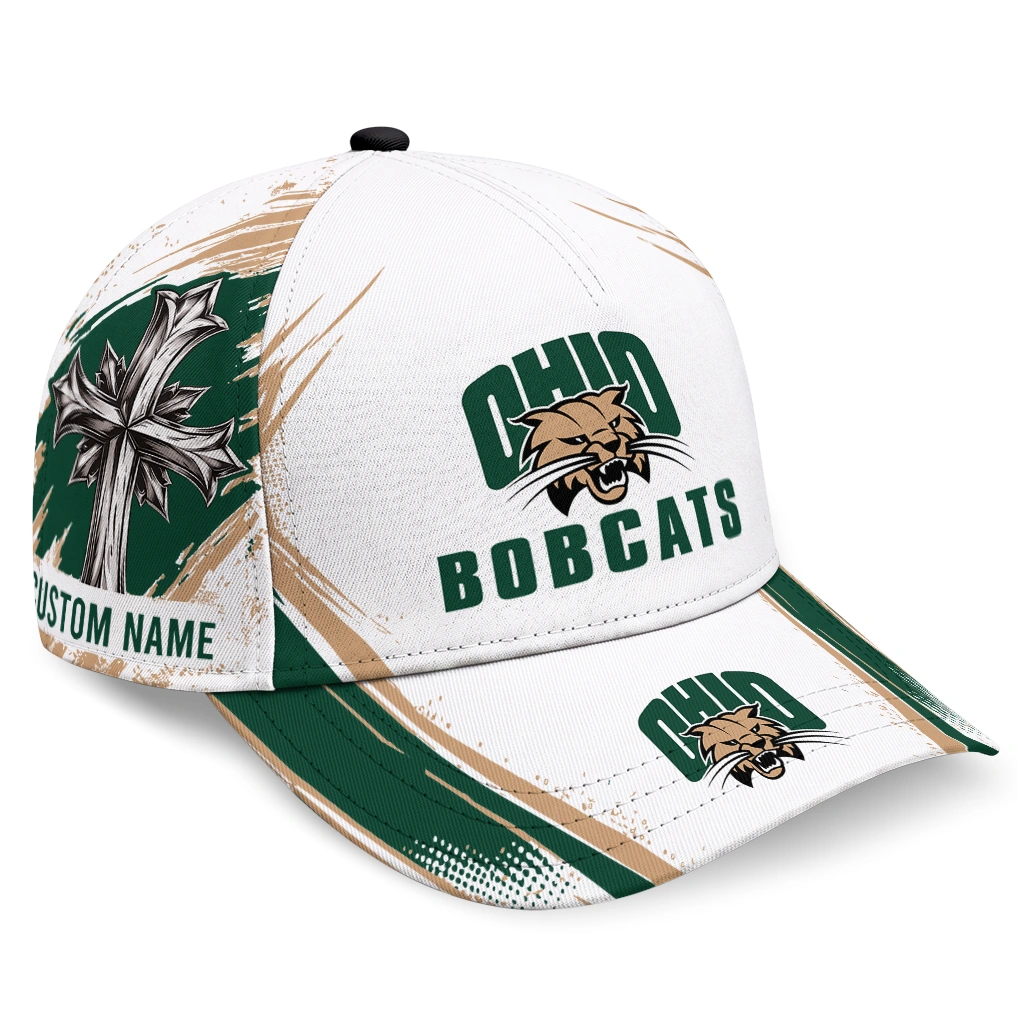ohio-bobcats-cap-customized-grunge-cross-green-white-best-selling.webp ohio bobcats cap customized grunge cross green white best selling