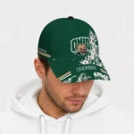 ohio-bobcats-cap-customized-smoke-flames-green-best-selling.webp