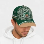ohio-bobcats-cap-customized-tropical-floral-green-best-selling.webp