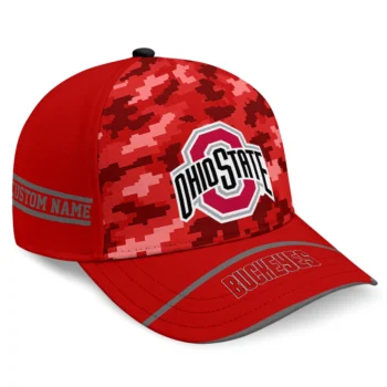 Ohio State Buckeyes Cap - Custom Pixel Camo Scarlet