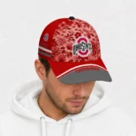 ohio-state-buckeyes-cap-custom-tropical-floral-scarlet-best-selling.webp