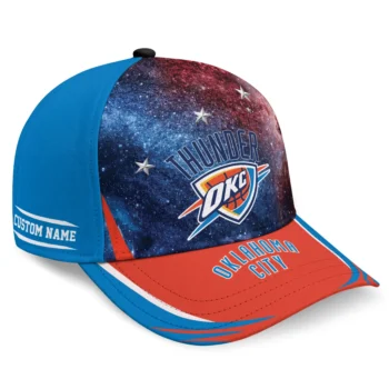 Oklahoma City Thunder Cap - Custom Galaxy Nebula Blue