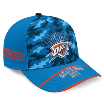 Oklahoma City Thunder Cap - Custom Pixel Camo Blue