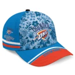 oklahoma-city-thunder-cap-customized-tropical-floral-blue-best-selling.webp