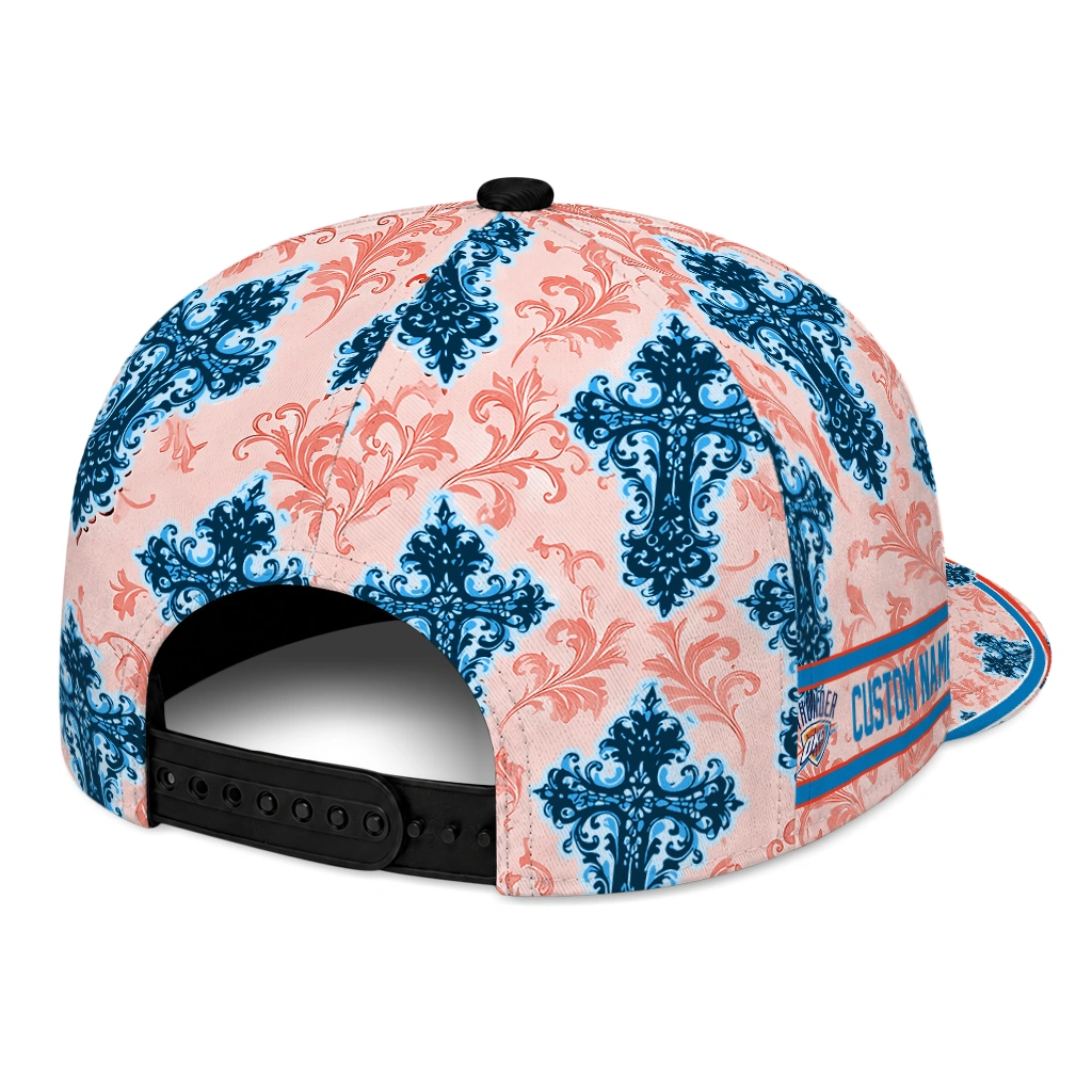oklahoma-city-thunder-cap-personalized-damask-pattern-blue-white-fashion-forward.webp