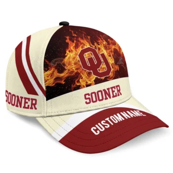 Oklahoma Sooners Cap - Personalized Blazing Fire Crimson