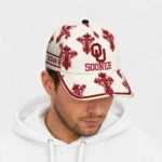 oklahoma-sooners-cap-personalized-damask-pattern-crimson-white-best-selling.webp