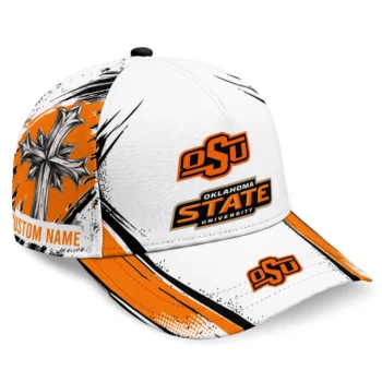 Oklahoma State Cowboys Cap - Customized Grunge Cross Orange White