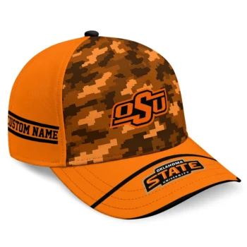Oklahoma State Cowboys Cap - Customized Pixel Camo Orange
