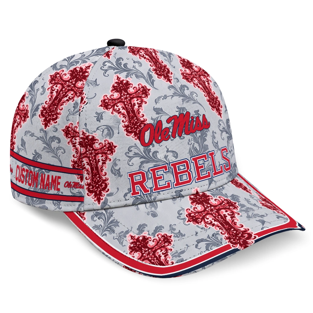 ole-miss-rebels-cap-custom-damask-pattern-red-white-best-selling.webp ole miss rebels cap custom damask pattern red white best selling