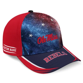 Ole Miss Rebels Cap - Custom Galaxy Nebula Red