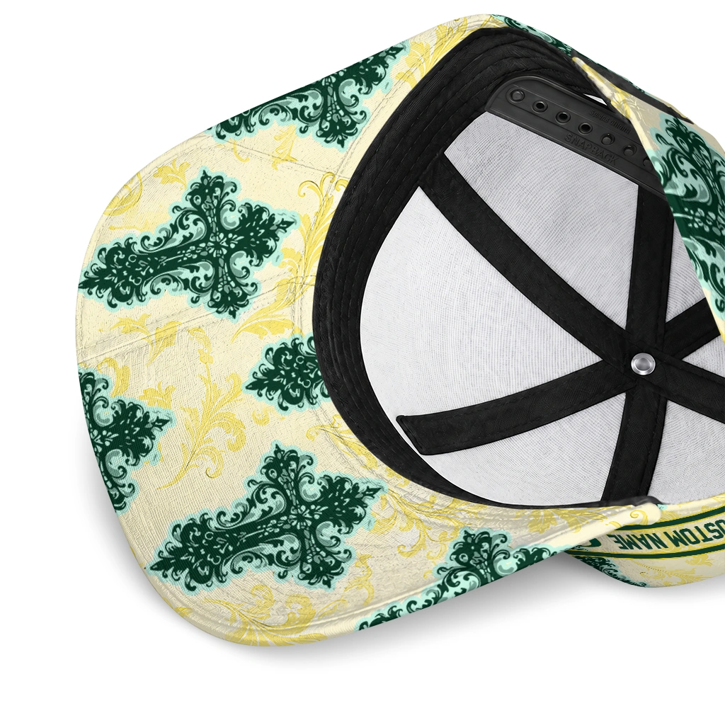 oregon-ducks-cap-custom-damask-pattern-green-white-high-quality.webp