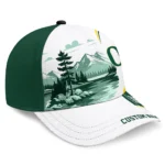 oregon-ducks-cap-custom-flat-illustration-green-white-best-selling.webp