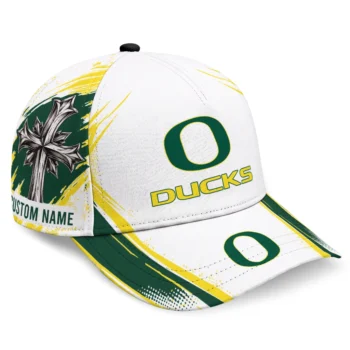 Oregon Ducks Cap - Custom Grunge Cross Green White