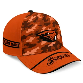Oregon State Beavers Cap - Customized Pixel Camo Orange