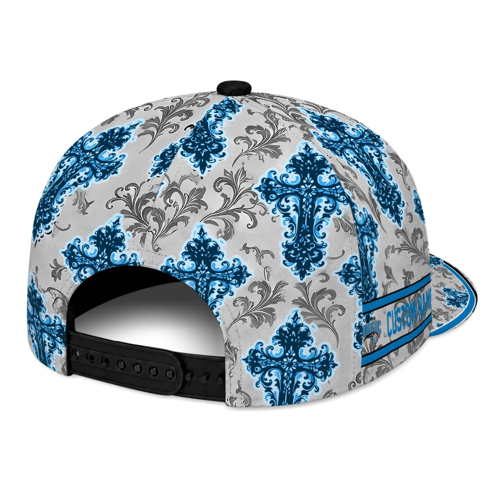 orlando-magic-cap-custom-damask-pattern-blue-white-fashion-forward.webp