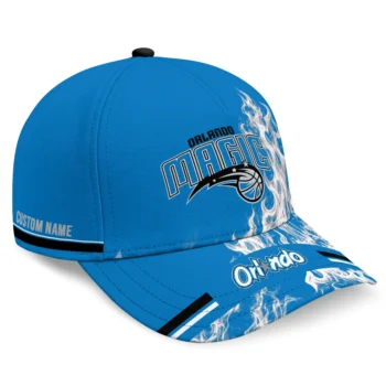 Orlando Magic Cap - Custom Smoke Flames Blue