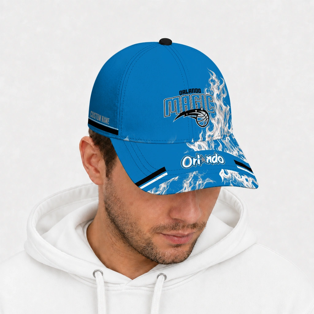 orlando-magic-cap-custom-smoke-flames-blue-new-arrival.webp