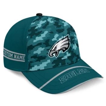 Philadelphia Eagles Cap - Custom Pixel Camo Green