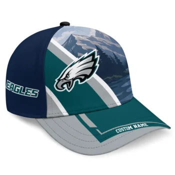 Philadelphia Eagles Cap - Customized Diagonal Slash Green