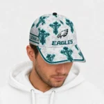 philadelphia-eagles-cap-personalized-damask-pattern-green-white-best-selling.webp