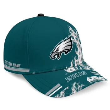 Philadelphia Eagles Cap - Personalized Smoke Flames Green