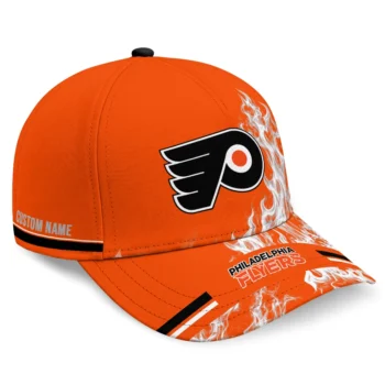 Philadelphia Flyers Cap - Custom Smoke Flames Orange