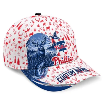 Philadelphia Phillies Cap - Customized Toile Pattern Blue White