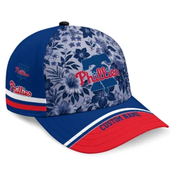 Philadelphia Phillies Cap - Personalized Tropical Floral Blue