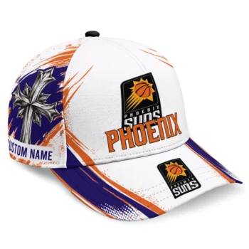 Phoenix Suns Cap - Custom Grunge Cross Purple White