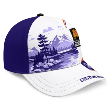 Phoenix Suns Cap - Personalized Flat Illustration Purple White