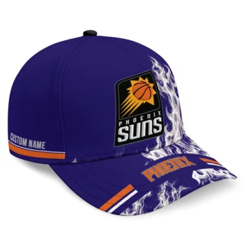 Phoenix Suns Cap - Personalized Smoke Flames Purple