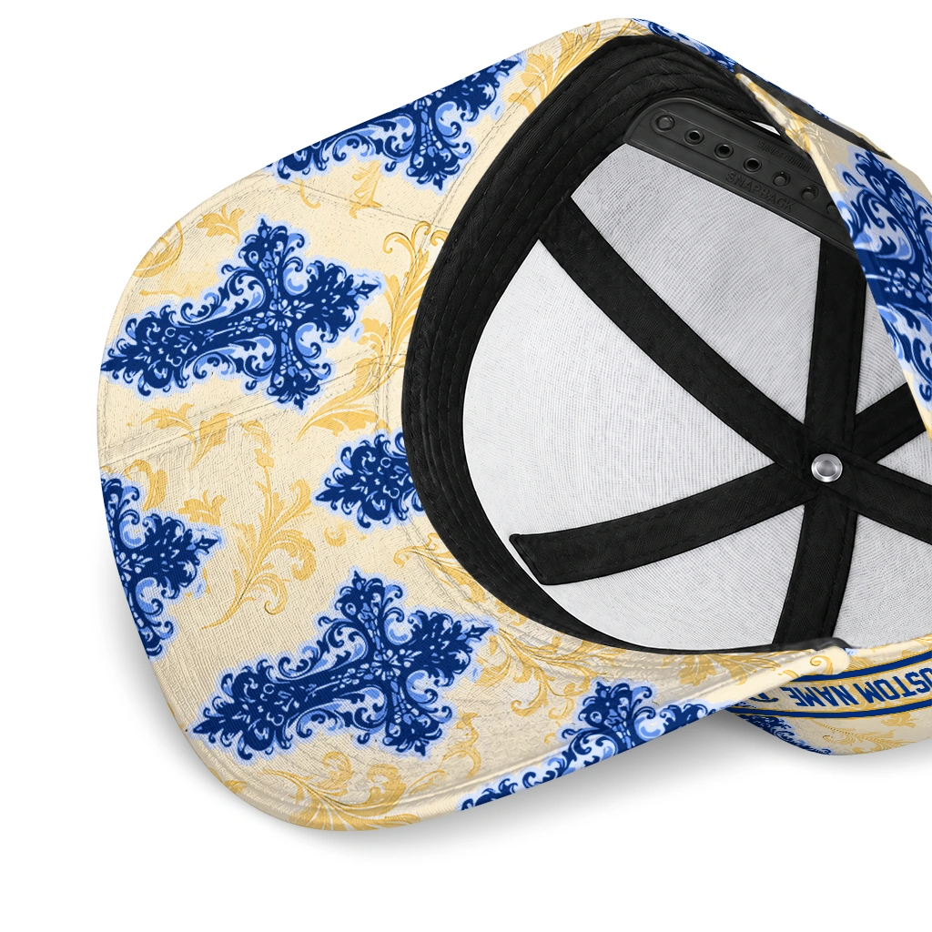 pittsburgh-panthers-cap-customized-damask-pattern-royal-blue-white-high-quality.webp