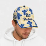 pittsburgh-panthers-cap-customized-damask-pattern-royal-blue-white-best-selling.webp