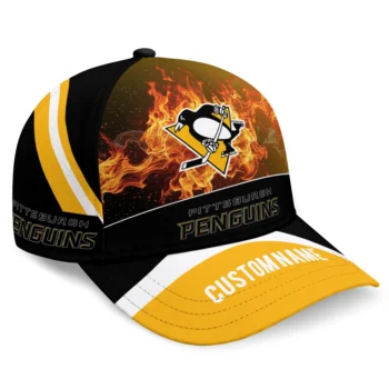 Pittsburgh Penguins Cap - Custom Blazing Fire Yellow