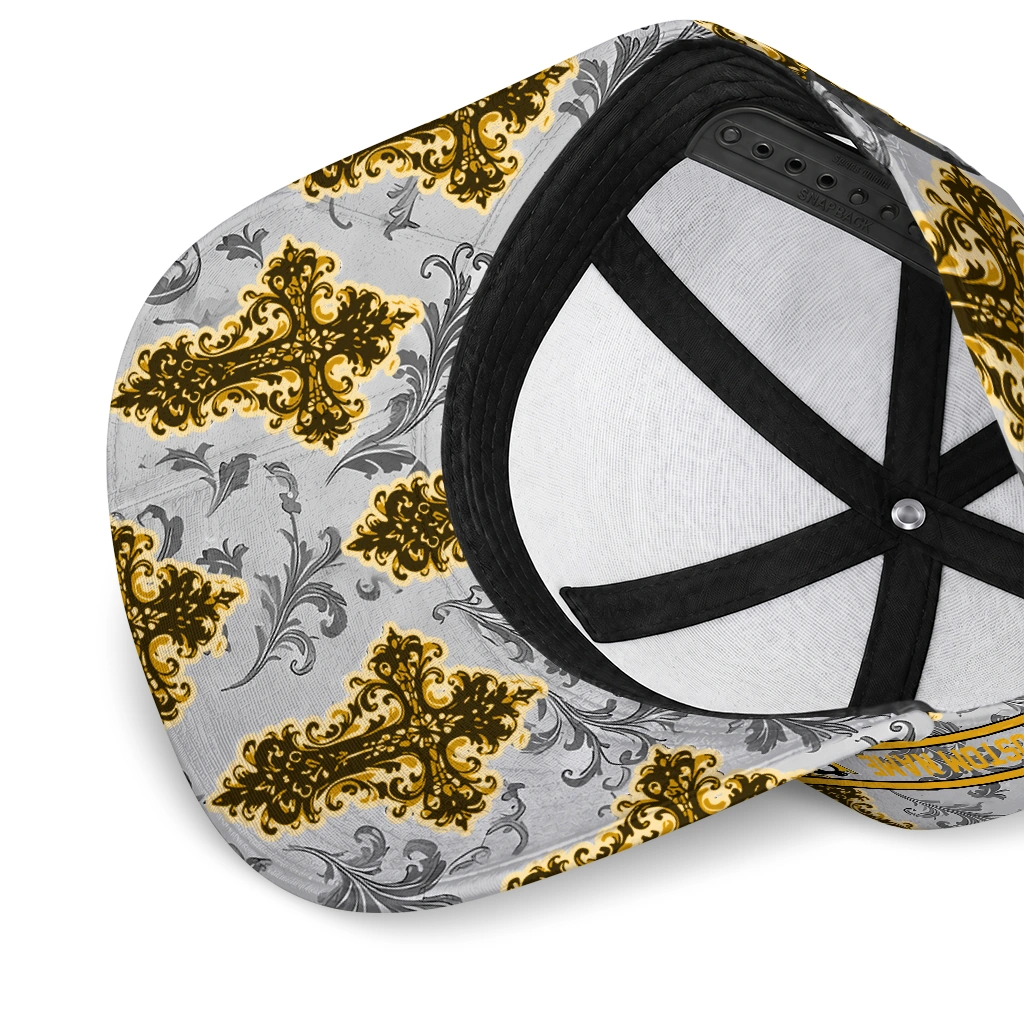 pittsburgh-penguins-cap-customized-damask-pattern-yellow-white-high-quality.webp