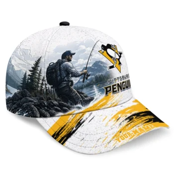 Pittsburgh Penguins Cap - Personalized Photo Realistic Yellow White