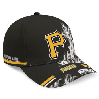 Pittsburgh Pirates Cap - Customized Smoke Flames Black