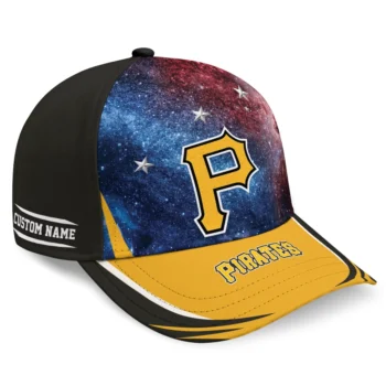 Pittsburgh Pirates Cap - Personalized Galaxy Nebula Black
