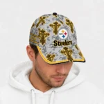 pittsburgh-steelers-cap-custom-damask-pattern-gold-white-best-selling.webp