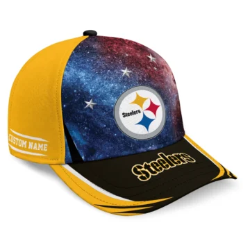 Pittsburgh Steelers Cap - Customized Galaxy Nebula Gold