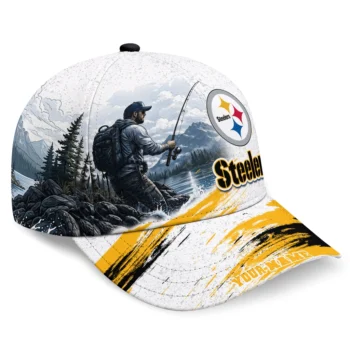 Pittsburgh Steelers Cap - Customized Photo Realistic Gold White