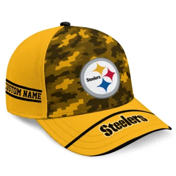 Pittsburgh Steelers Cap - Customized Pixel Camo Gold