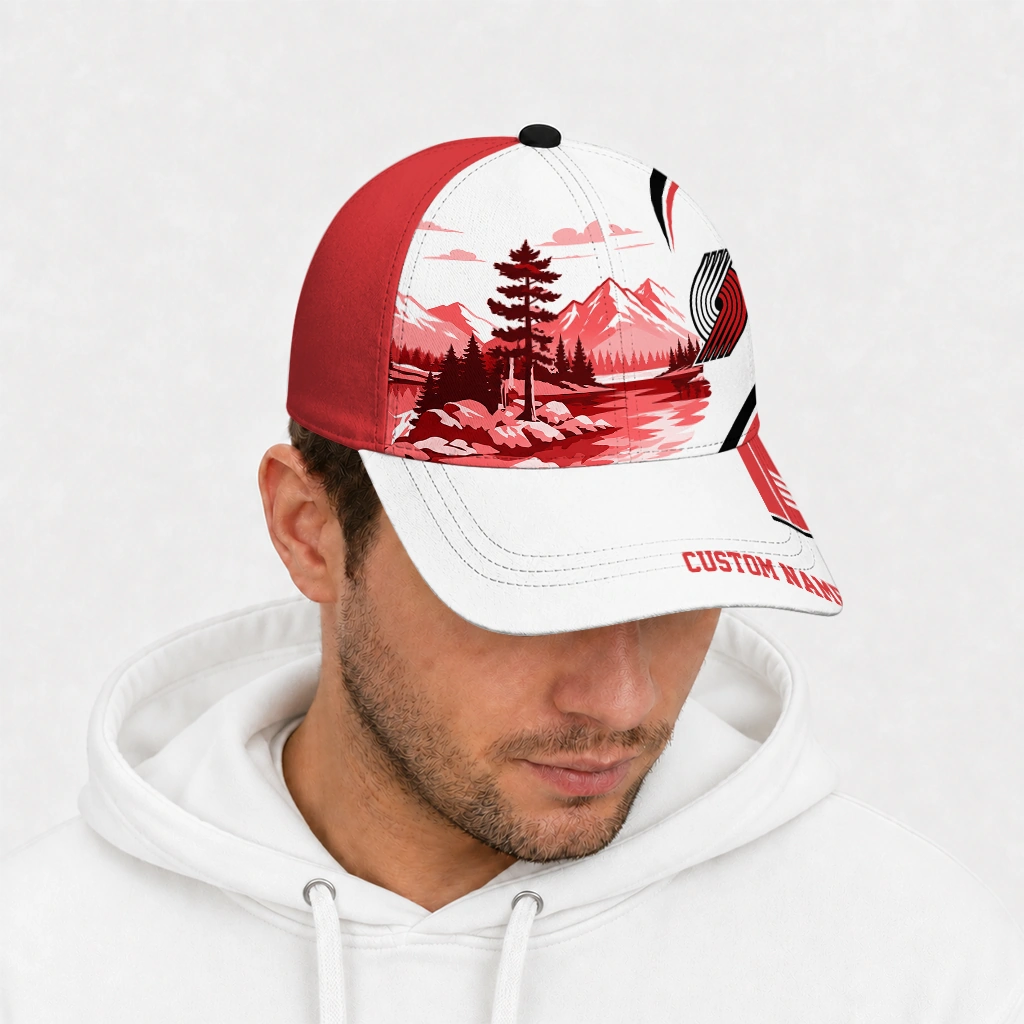 portland-trail-blazers-cap-custom-flat-illustration-red-white-new-arrival.webp