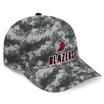 Portland Trail Blazers Cap - Personalized Digital Camo Gray